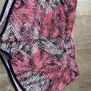 New Balance Pink and Black Patterned Athletic Shorts